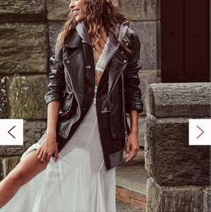 NWT Free people leather jacket